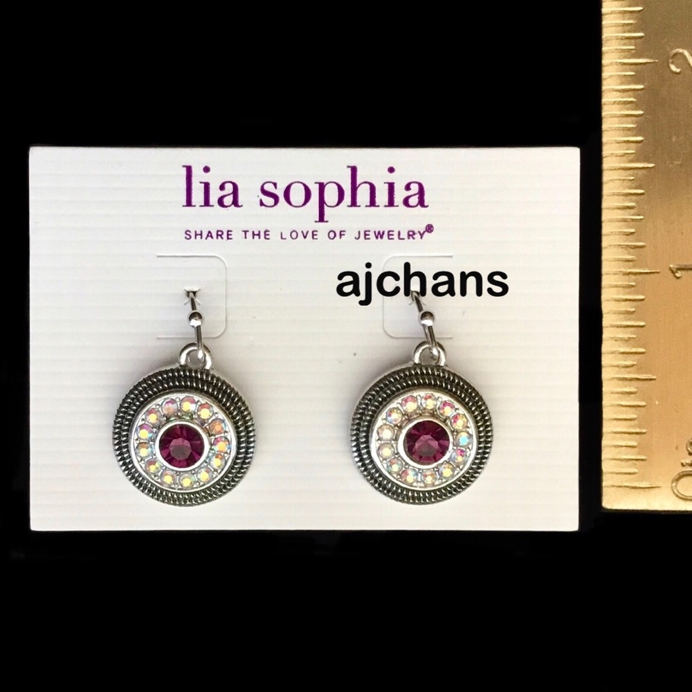 Lia Sophia Cut Crystals Drop Earrings - Picture 3 of 3
